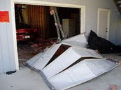 Hurricane Damage to Garage Door